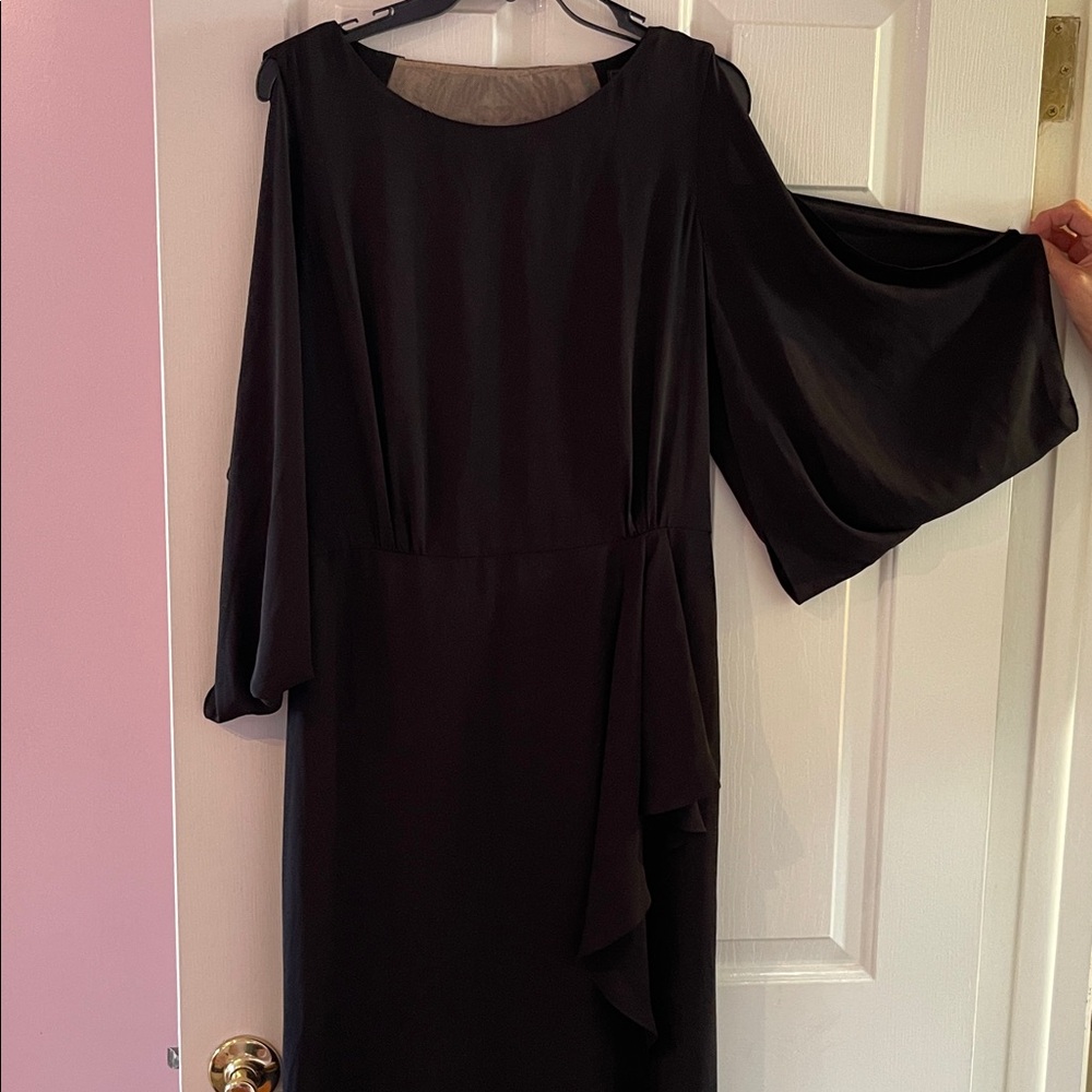 BCBGMaxAzria Black Draped Dress